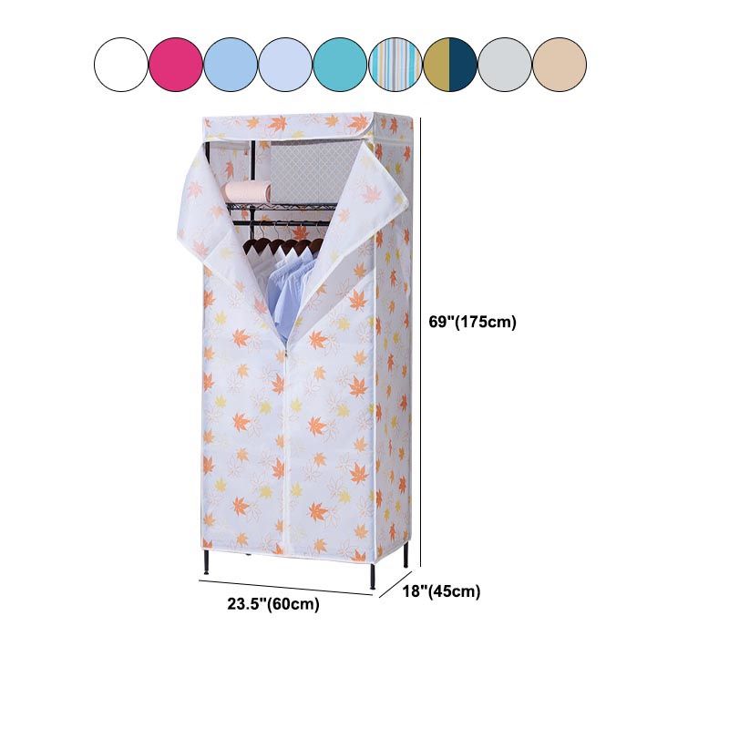 Placard de garde-robe en métal de style contemporain avec étagères réglables