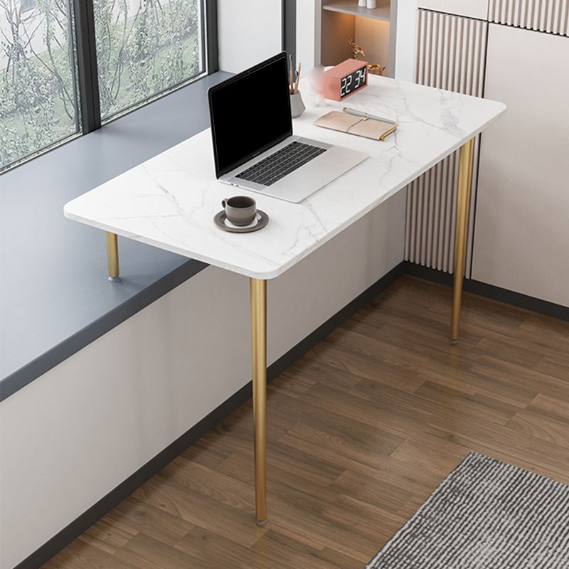 Descripción de la oficina de piedra de estilo contemporáneo Descripción de tareas de forma rectangular con 4 patas