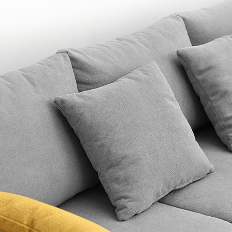 Sofá de almacenamiento contemporáneo con 3 almohadas para tres personas