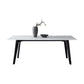 Modern White Top Stone Table Rectangle Dining Table for Kitchen