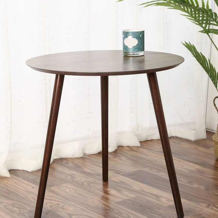Scandinavian Style Sofa Side Accent Table Wooden Round Side End Table