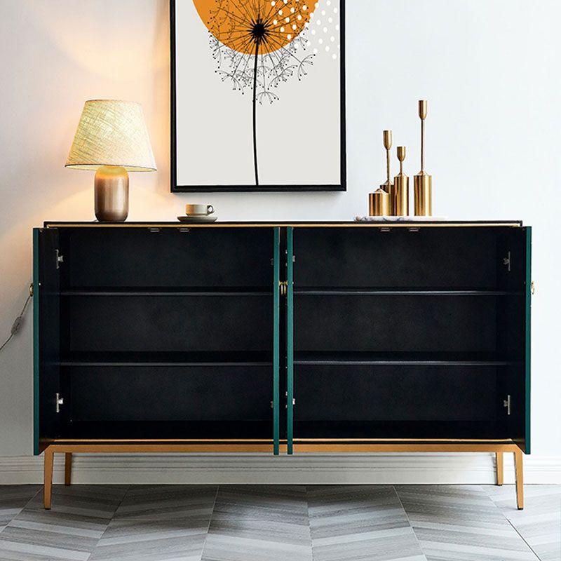 Glam Style Engineered Wood Buffet Table 15.7" Wide Sideboard Cabinet Clearhalo 'buffet_sideboard' 'Buffets & Sideboards' 'furn' 'furn_buffet_sideboard' 'Furniture' 'Kitchen & Dining Furniture' 1200x1200_822f5f9e-ce22-4f5e-8ab4-9fbf911e9c6e