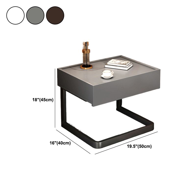 Moderno comodino da letto in legno prodotto moderno con cassetto per camera da letto