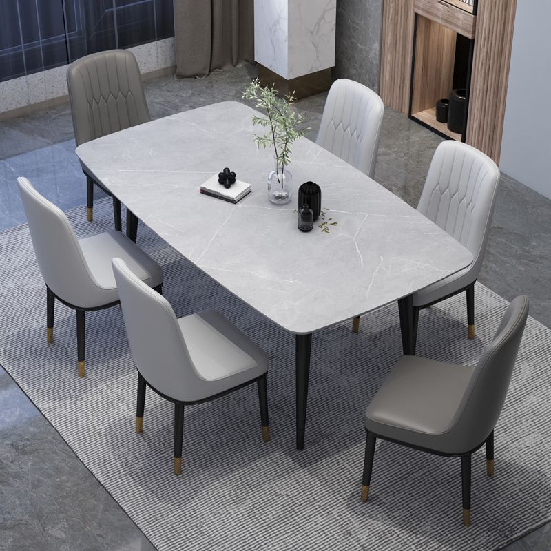 Home Scandinavian Side Chair Metal Solid Back Upholstered Dining Room Chair Clearhalo ' kitchen&dining_furn' 'Dining Chairs' 'Dining Tables & Seating' 'dining_chair' 'furn' 'furn_dining_chair' 'Furniture' 'furniture_dining_chair' 'Kitchen & Dining Furniture' 'kitchen' 1200x1200_822f9fa0-22e5-477f-ad6a-7b4c56bc0603