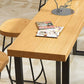 Rechthoek bovenste balk Tabel 42-inch hoogte industriële stijl houten balktafel
