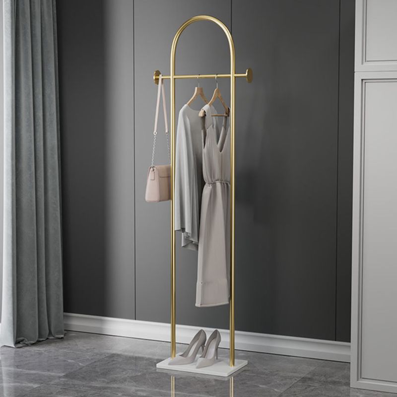 Moderne freistehende Metallbeatmungsregal Marmor Botton mit Haken