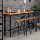 Set tavolo da bar industriale Tavolo da bancone in legno massello da 1/4/9 pezzi per interni