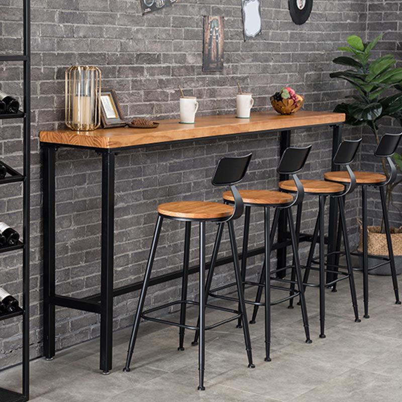 Set tavolo da bar industriale Tavolo da bancone in legno massello da 1/4/9 pezzi per interni