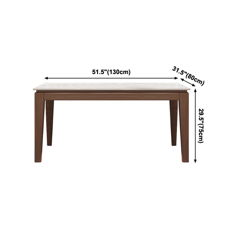 Mid-Century Modern Dining Table Sintered Stone Top Dining Table with Wooden Base for Kitchen Clearhalo ' dining_table' 'Dining Tables & Seating' 'Dining Tables' 'furn' 'furn_dining_table' 'Furniture' 'furniture_dining_table' 'Kitchen & Dining Furniture' 'kitchen&dining_furn' 'kitchen' 'kitchen_dining_table' 1200x1200_82344896-5a4c-4122-b62f-894410c0f772
