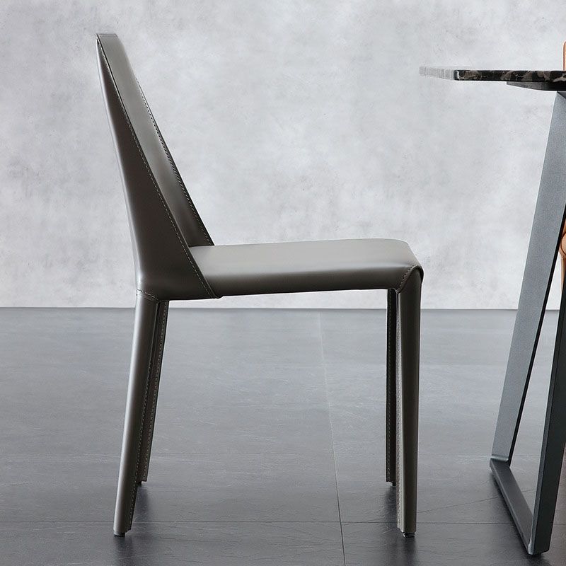 Modern Design Leather Dining Chairs for Home Solid Back Chair Clearhalo 'Dining Chairs' 'Dining Tables & Seating' 'dining_chair' 'Furniture' 'furniture_dining_chair' 'Kitchen & Dining Furniture' 1200x1200_82348d93-0918-4909-85d1-927586968a32