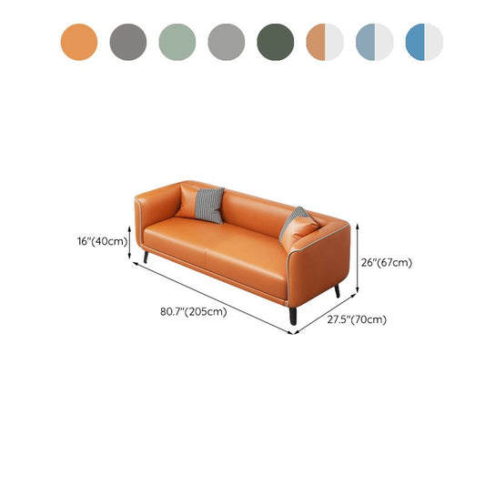 リビングルーム用のモダンスクエアアーム標準ソファメタルレッグセッティー