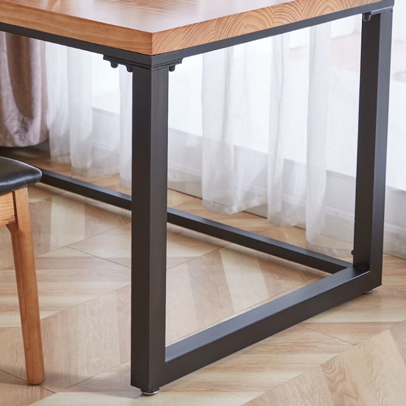 Industrial Solid Wood Writing Desk Sled Base 29.53" Tall Office Desk with Iron Legs Clearhalo 'furn' 'furn_office_desk' 'Furniture' 'Office Desks' 'Office Furniture' 'office_desk' 1200x1200_82359f37-98c9-4ec2-a3d2-fc081137a529