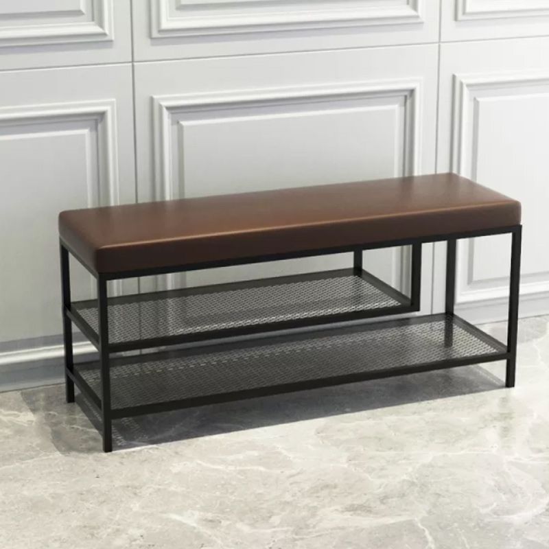 12.6" Wide Upholstered Entryway Bench with Storage Bench with Metal Legs Clearhalo 'Benches' 'Chairs & Seating' 'furn' 'furn_benches' 'Furniture' 'Living Room Furniture' 1200x1200_8235a5cd-d56f-46de-b2b5-ed6ed54783f0