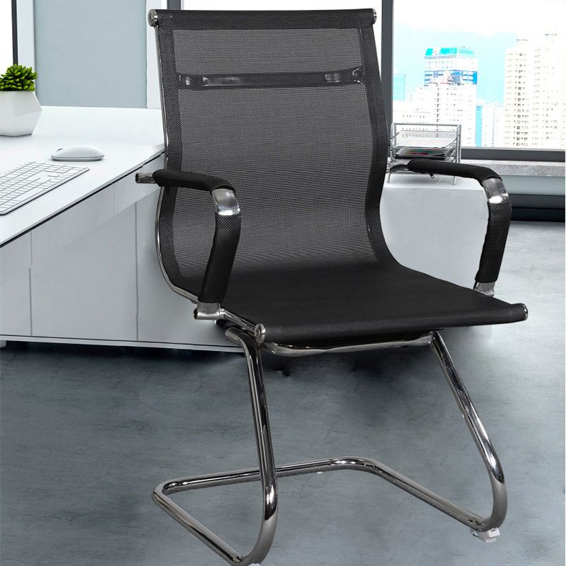 Modern Black Desk Chair with Breathable AirGrid Seat and Back Side Chair Clearhalo 'furn' 'furn_office_chair' 'Furniture' 'Office Chairs' 'Office Furniture' 'office_chair' 1200x1200_8235e1e4-5eae-4f4f-8acb-9321463cae7e