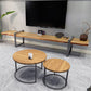 Meuble TV de 17,72 pouces de hauteur, console de style industriel en bois massif pour le salon