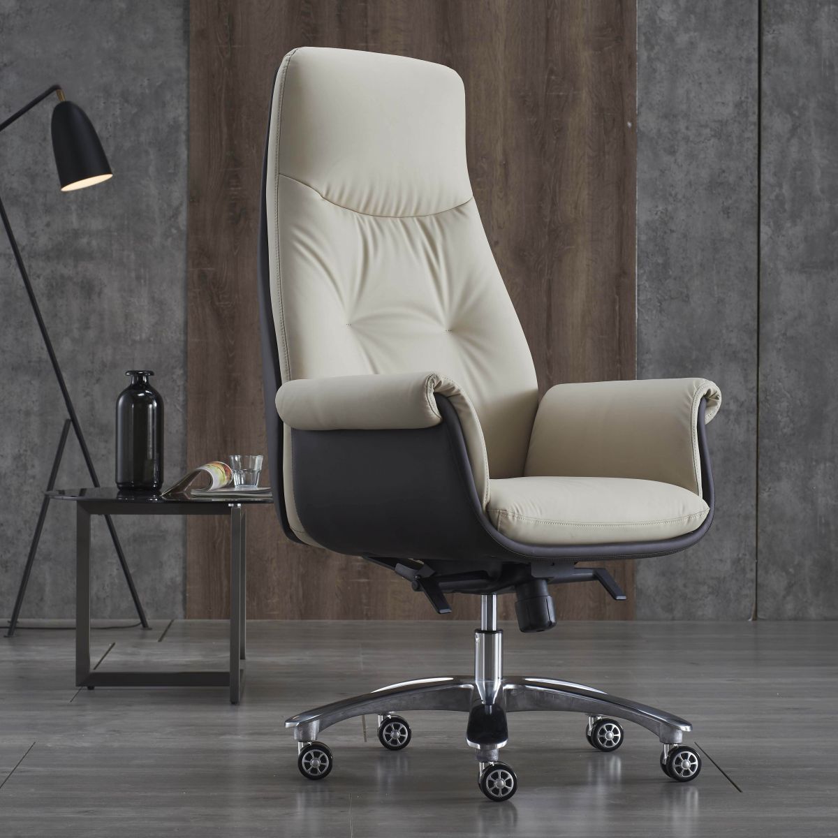 Contemporary Managers Chair Wheels Fixed Arms Tilt Mechanism Executive Chair Clearhalo 'furn' 'furn_office_chair' 'Furniture' 'furniture_office_chair' 'Office Chairs' 'Office Furniture' 'office_chair' 1200x1200_8237a9d2-5112-43e4-b828-cbc16cc4932c