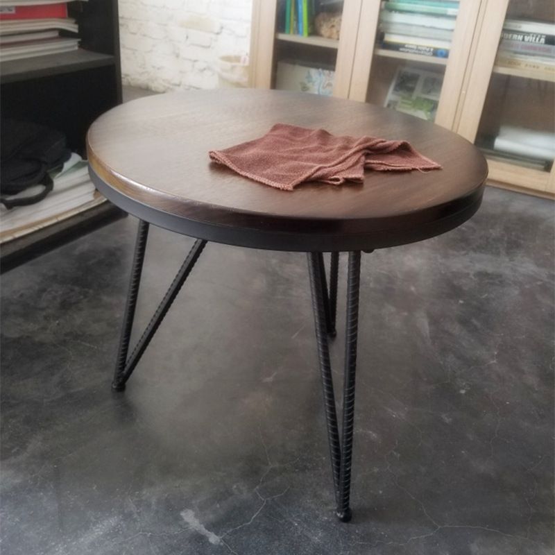 Round Solid Wood Coffee Table 3 Legs Coffee Cocktail Table, 17.71" High Clearhalo 'Coffee & Accent Tables' 'Coffee Tables' 'coffee_tables' 'furn' 'furn_coffee_tables' 'Furniture' 'Living Room Furniture' 1200x1200_82390e36-42f3-4992-bc02-b050d343f796
