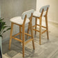 Rubberwood Modern Low Back Stool Matte Finish Upholstered Bar Stools Clearhalo 'Bar Furniture' 'Bar Stools' 'bar_stools' 'furn' 'furn_bar_stools' 'Furniture' 'furniture_bar_stools' 'Kitchen & Dining Furniture' 1200x1200_823977e1-c209-4fc4-84d5-35999b80a419