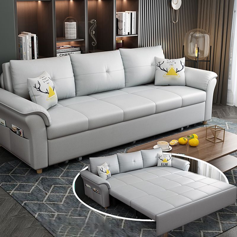 Square Arm Sofa with Loose Back Convertible Sleeper with Storage and Foldable Clearhalo 'furn' 'furn_sofas' 'Furniture' 'furniture_sofas' 'kitchen' 'kitchen_sofas' 'Living Room Furniture' 'Sofa' 'sofas' 1200x1200_823dcb55-e4ad-416d-af30-353df789f0e5