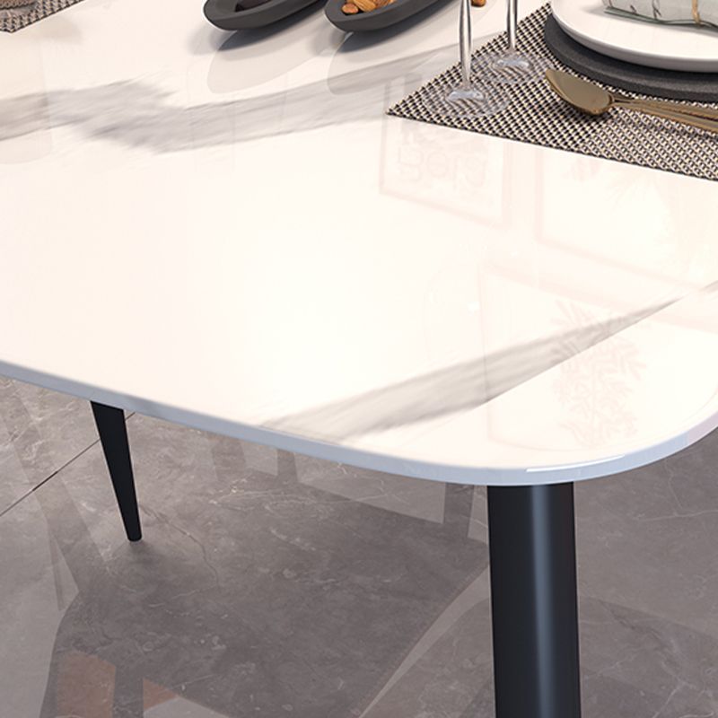 4 Legs Contemporary Dining Room Table Rectangle Dining Side Table