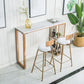 Glam 1/3 Pieces Bar Table Set Rectangle Wood Counter Table with High Stools for Cafe Clearhalo 'Bar Furniture' 'furn' 'furn_home_bar_bar_sets' 'Furniture' 'Home Bars & Bar Sets' 'home_bar_bar_sets' 'Kitchen & Dining Furniture' 1200x1200_823e913f-5900-4b67-a85d-dbb0848bb312