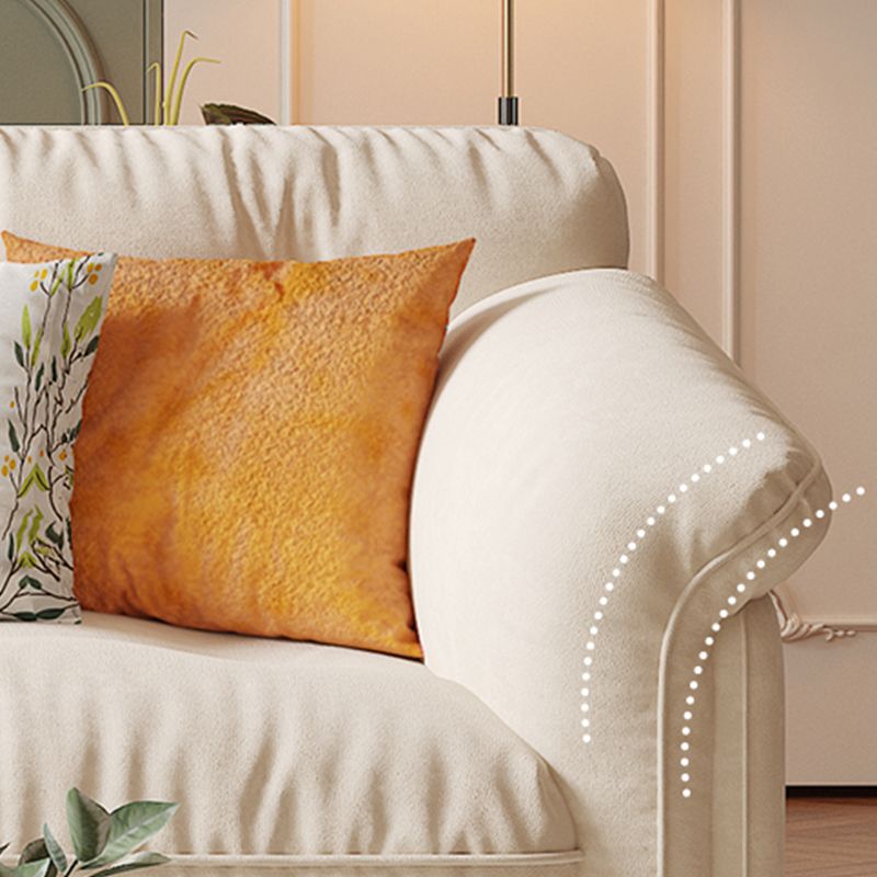 Braccio divano a trapuntato di divano contemporaneo di braccio a rulli in beige/verde