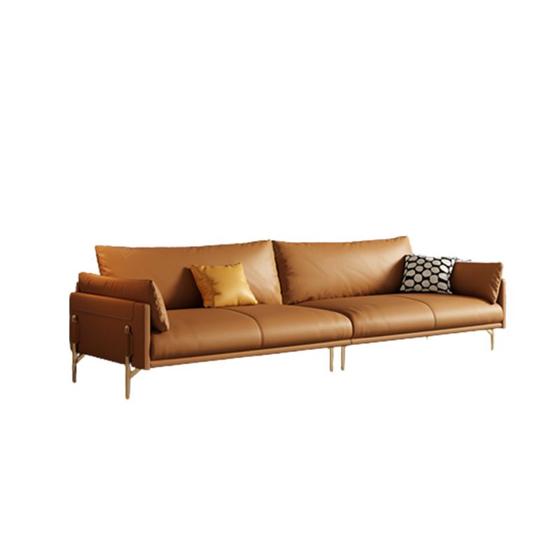 Almohada de almohada de almohada de sala de cuero glamoroso almohadas de brazo de color naranja