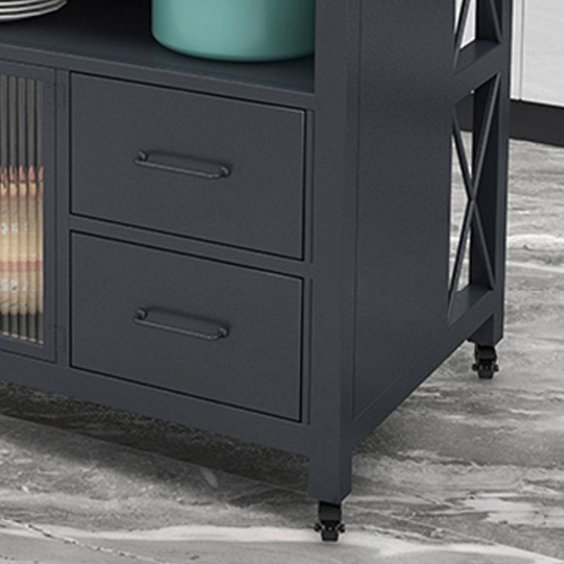 引き出し付きモダンな長方形の準備テーブルダイニングルームキッチントロリー