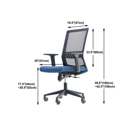 コンテンポラリーホイールオフィスチェアマイクロファイバーブラックハイバックチェア