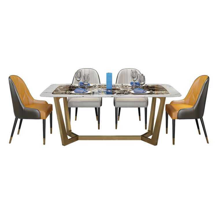 Metal Traditional Luxury Rectangle Table Marble Top Table with Trestle Base Clearhalo ' dining_table' 'Dining Tables & Seating' 'Dining Tables' 'furn' 'furn_dining_table' 'Furniture' 'furniture_dining_table' 'Kitchen & Dining Furniture' 'kitchen&dining_furn' 'kitchen' 'kitchen_dining_table' 1200x1200_8243aaea-9ad9-4109-bd76-83ad57dc11c9