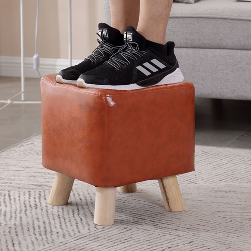 Modern Style Standard Square Leather Standard for Living Room Clearhalo 'furn' 'furn_ottomans_poufs' 'Furniture' 'Living Room Furniture' 'Ottomans & Poufs' 'ottomans_poufs' 1200x1200_8244a7f0-78f1-4fc0-b21f-3da976c0c8dd