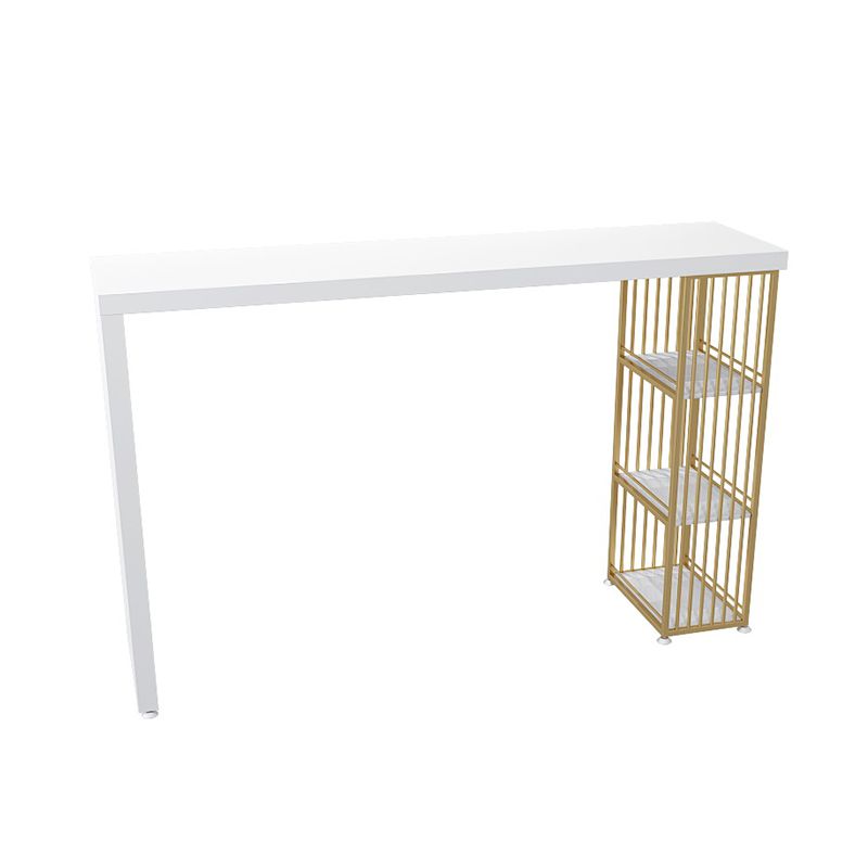 Solid Wood Counter Table with Rectangle Table Top Double Pedestal Table - 41.3" H Clearhalo 'Bar Furniture' 'Bar Tables' 'bar_tables' 'furn' 'furn_bar_tables' 'Furniture' 'furniture_bar_tables' 'Kitchen & Dining Furniture' 1200x1200_82451e59-54a8-4250-b32e-31aa1ac2c9a5