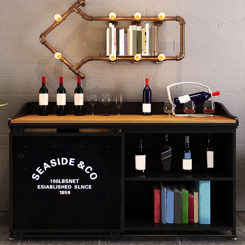 3 Lade Credenza Engineered Wood Board met schuifdeur met open opslag