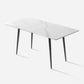Rectangle Extendable Industrial Dining Table White Sintered Stone Table with 4 Black Legs Clearhalo ' dining_table' 'Dining Tables & Seating' 'Dining Tables' 'furn' 'furn_dining_table' 'Furniture' 'furniture_dining_table' 'Kitchen & Dining Furniture' 'kitchen&dining_furn' 'kitchen' 'kitchen_dining_table' 1200x1200_82454416-36aa-4778-81e4-a82e2bccbe5a