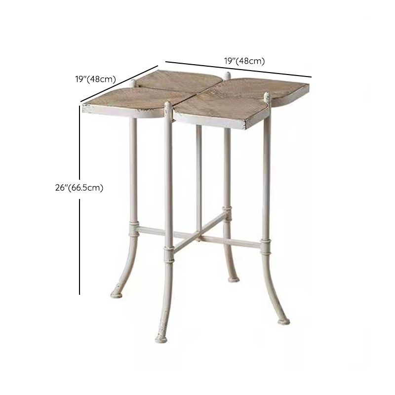 Mesa de madera de madera sólida Mesa lateral angustiada del país francés en marrón