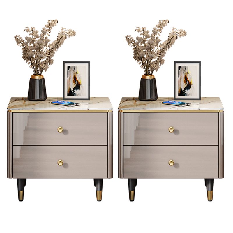 Comodino moderno per accento di pietra del comodino con 2 cassetti