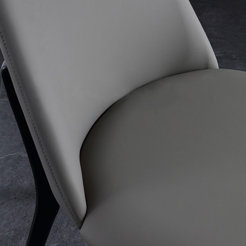 Industrial Leather Restaurant Side Chair Matte Finish Parsons Dining Chair (Set of 2) Clearhalo ' kitchen&dining_furn' 'Dining Chairs' 'Dining Tables & Seating' 'dining_chair' 'furn' 'furn_dining_chair' 'Furniture' 'furniture_dining_chair' 'Kitchen & Dining Furniture' 'kitchen' 1200x1200_82467d7d-5887-4766-9d3c-97b279aba686