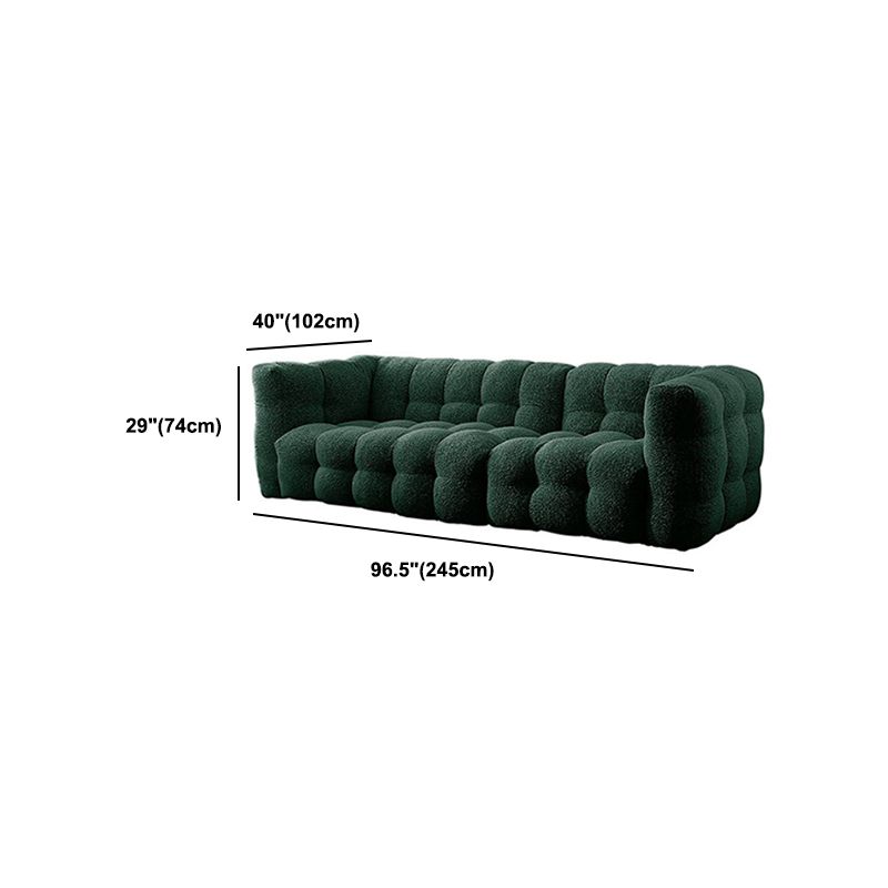 3/4-Seater Biscuit Back Sofa Modern Dark Green Tuxedo Arm Sofa