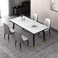 Dining Room Set Nordic Sintered Stone Rectangular Dining Table with Trestle Base Clearhalo 'Dining Room Sets' 'Dining Tables & Seating' 'dining_room_set' 'furn' 'furn_dining_room_set' 'Furniture' 'furniture_dining_room_set' 'Kitchen & Dining Furniture' 'kitchen&dining_furn' 'kitchen' 1200x1200_82473e07-31e2-48d8-9e32-58a555005c82