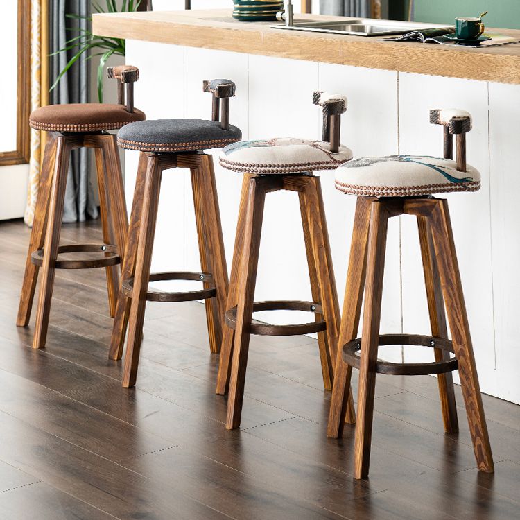 Modern Backrest Armless Counter Stool Wood Household Bar Stool with Cushion and Pedal Clearhalo 'Bar Furniture' 'Bar Stools' 'bar_stools' 'furn' 'furn_bar_stools' 'furniture_bar_stools' 'Kitchen & Dining Furniture' 'kitchen&dining_furn' 'kitchen' 'kitchen_furn' Furniture' 1200x1200_8247784a-b41c-4bfd-950e-1fca6820eb26