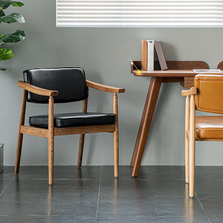 Traditional Style Dining Chairs Kitchen Arm Side Chairs with Wooden Legs Clearhalo ' kitchen&dining_furn' 'Dining Chairs' 'Dining Tables & Seating' 'dining_chair' 'furn' 'furn_dining_chair' 'Furniture' 'furniture_dining_chair' 'Kitchen & Dining Furniture' 'kitchen' 1200x1200_8248e636-35df-4699-bac9-7986ad32a00f