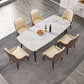 Rectangle Sintered Stone Dining Table Traditional Luxury Dining Table with 4 Legs Clearhalo ' dining_table' 'Dining Tables & Seating' 'Dining Tables' 'furn' 'furn_dining_table' 'Furniture' 'furniture_dining_table' 'Kitchen & Dining Furniture' 'kitchen&dining_furn' 'kitchen' 'kitchen_dining_table' 1200x1200_824b6586-775f-49cf-aeb9-9f50a9979bec