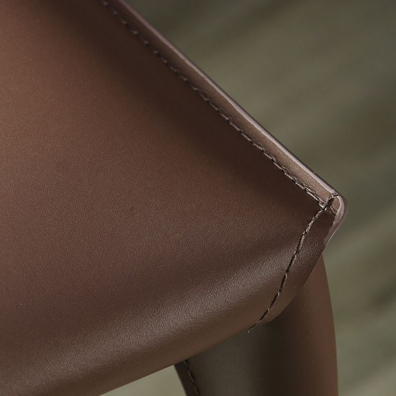 Modern Style Bar-stool Leather Counter Bar Stool with Metal Legs for Kitchen Clearhalo 'Bar Furniture' 'Bar Stools' 'bar_stools' 'furn' 'furn_bar_stools' 'Furniture' 'furniture_bar_stools' 'Kitchen & Dining Furniture' 1200x1200_824cd584-925b-4a01-875c-13a0fc717662