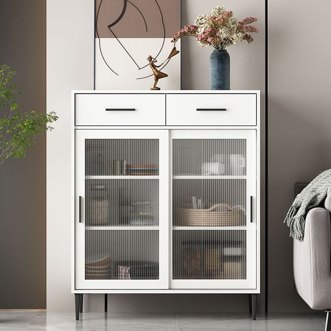 Credenza moderna in legno porta scorrevole in legno di vetro con spazio per la sala da pranzo