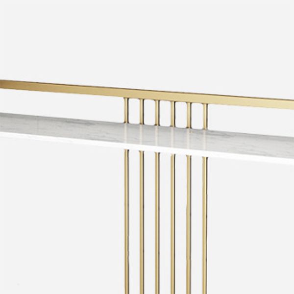 Glam Accent Table Marble Top Golden Sofa Console Table for Hall Clearhalo 'Console Tables' 'console_tables' 'Entry & Mudroom Furniture' 'furn' 'furn_console_tables' 'Furniture' 1200x1200_824ffe5d-a828-498a-a988-b560ae9b43cd