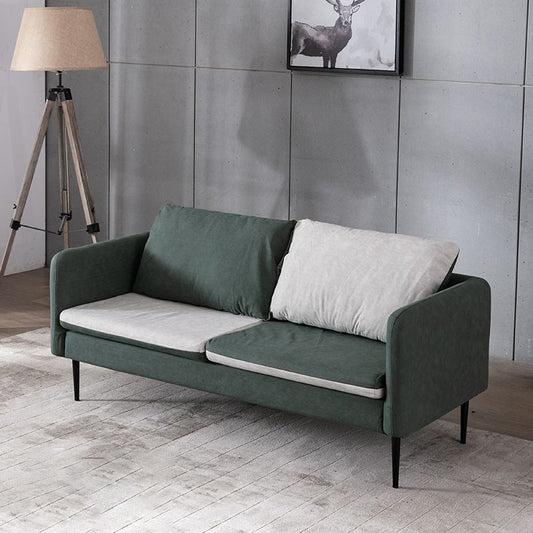23,6 "H zeitgenössische Kunstleder -Quadrat -Armsofa für Wohnzimmer