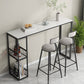 White Top Bar Table Traditional Luxury Rectangle Bar Table with Trestle Base Clearhalo 'Bar Furniture' 'Bar Tables' 'bar_tables' 'furn' 'furn_bar_tables' 'Furniture' 'furniture_bar_tables' 'Kitchen & Dining Furniture' 1200x1200_82551528-8fe5-41fd-8bd9-140631b92920