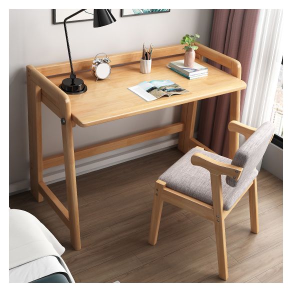 30.42インチHコンテンポラリーオフィスデスクソリッドウッド折りたたみ式ライティングデスク