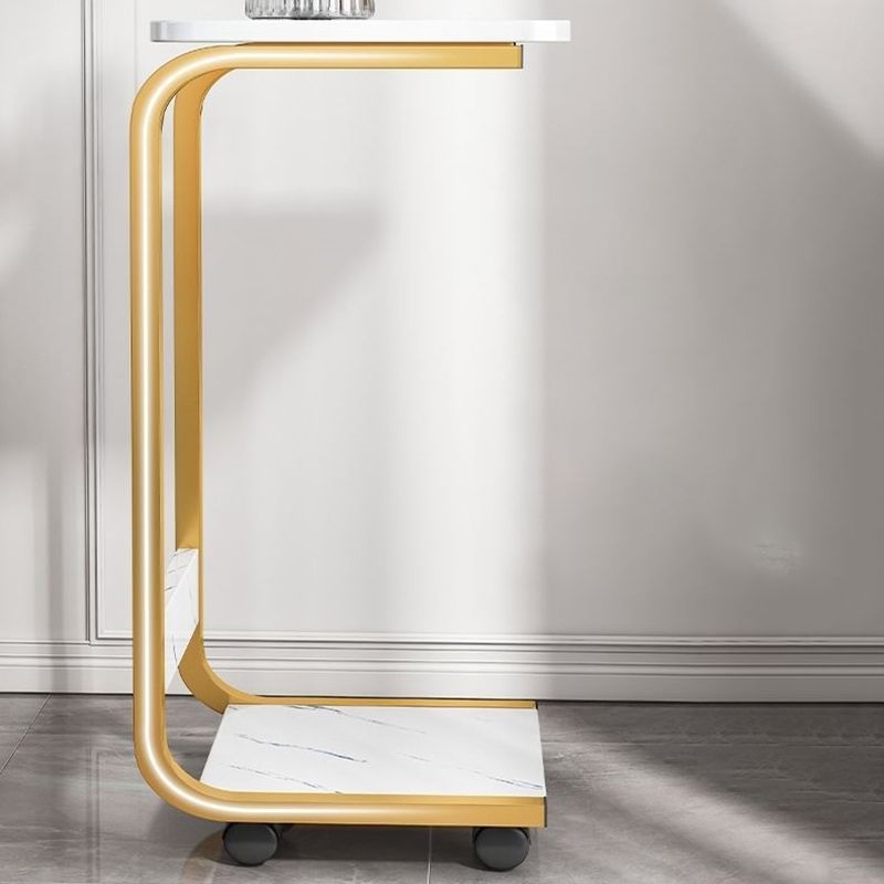 Ironcraft C Tavolo laterale tavolo da ginnastica quadrata con scaffale per soggiorno