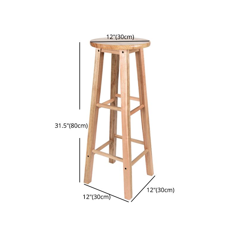 Modern Armless Backless Counter Stool Oak Wood Kitchen Bar Stool with Seat and Pedal Clearhalo 'Bar Furniture' 'Bar Stools' 'bar_stools' 'furn' 'furn_bar_stools' 'Furniture' 'furniture_bar_stools' 'Kitchen & Dining Furniture' 1200x1200_825775d2-9430-4533-ad81-dedbdf138f79